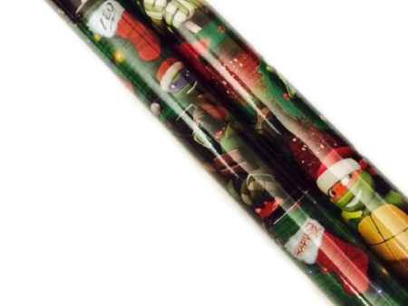 Ninja Turtles Wrapping Paper Bundle Christmas Gift Wrap Holiday 2 Rolls Turtle TMNT For Cheap