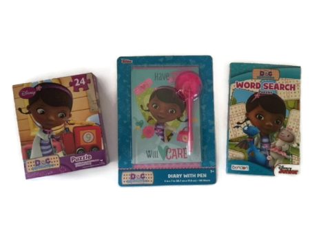 Doc McStuffins Diary Bundle Word Search Puzzle Set Pen Included on Sale