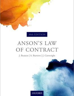 Anson`s Law Of Contract, 30th Ed. Sale