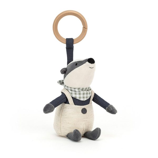 JellyCat Little Rambler Badger Rattle Online Hot Sale