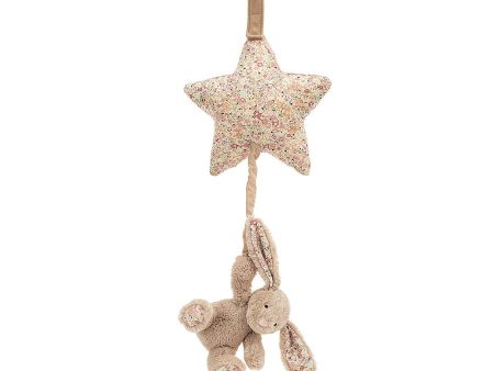 JellyCat Blossom Bea Beige Bunny Musical Pull Online Hot Sale